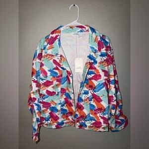 NWT Boutique Emily Wonder multicolor corduroy shacket